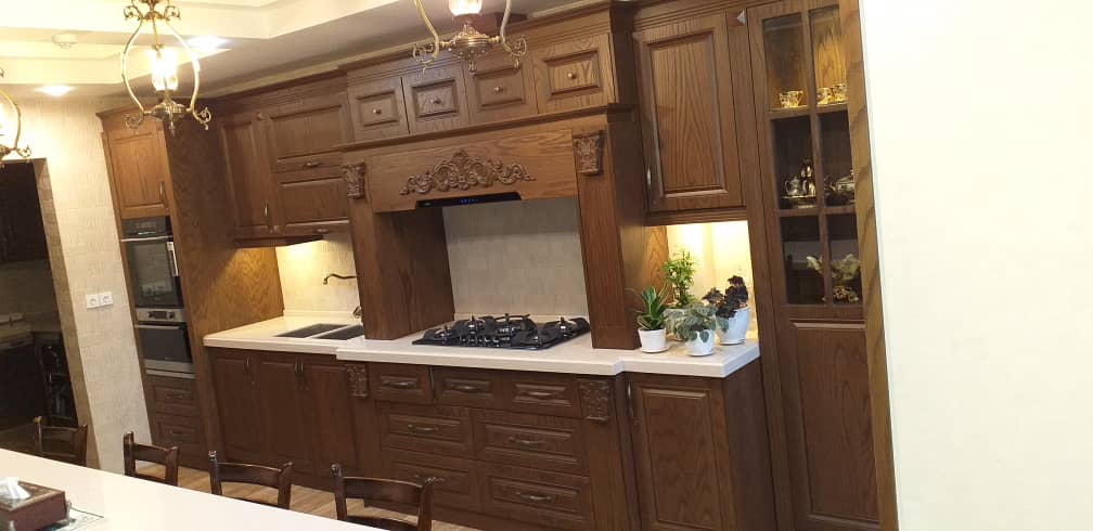 عکس نورپردازی کابینت آشپزخانه