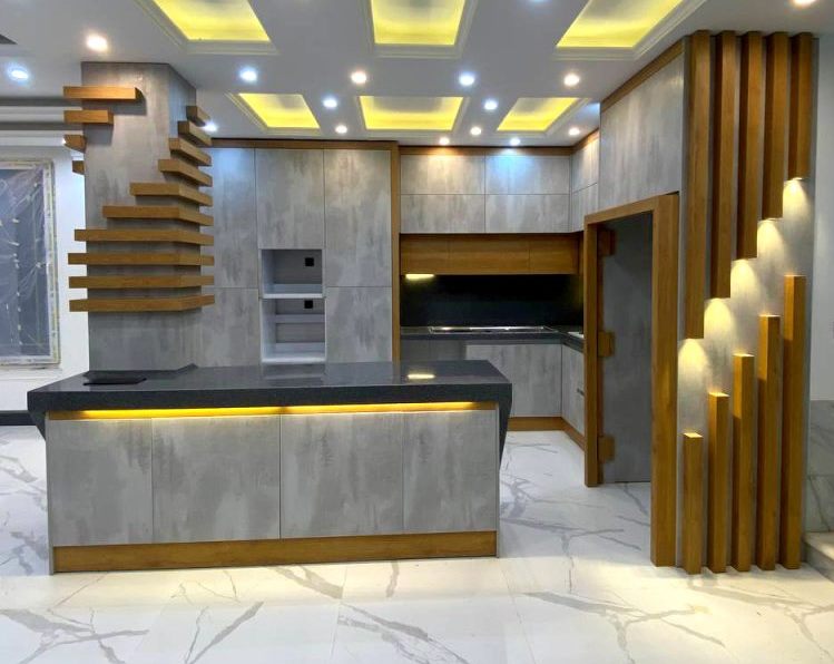 عکس نورپردازی کابینت آشپزخانه